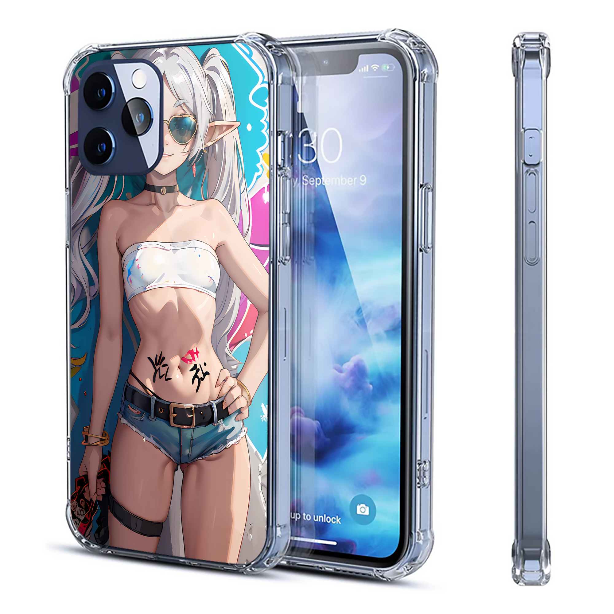 （画像用） 葬送のフリーレン Frieren 【iPhone 12シリーズ対応】透明スマホケース（クリアソフトケース）